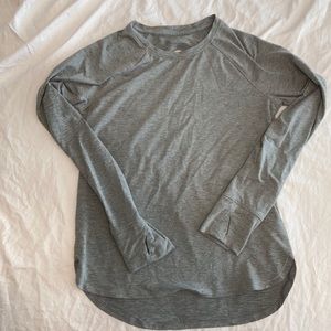 Athleta girl gray long sleeve shirt Large/12